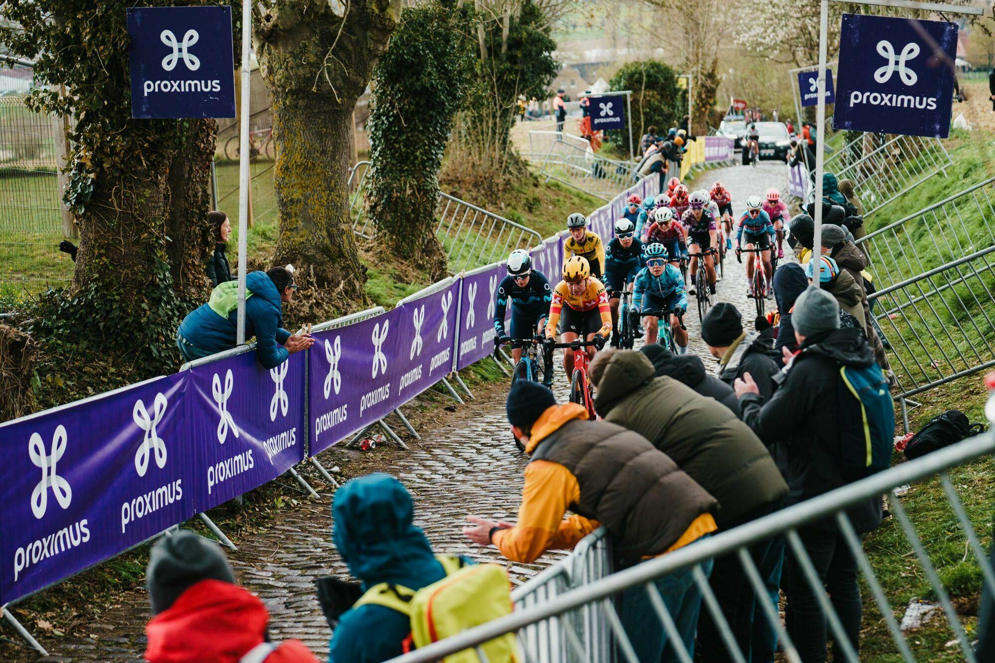 Proximus recycle action during Tour of Flanders